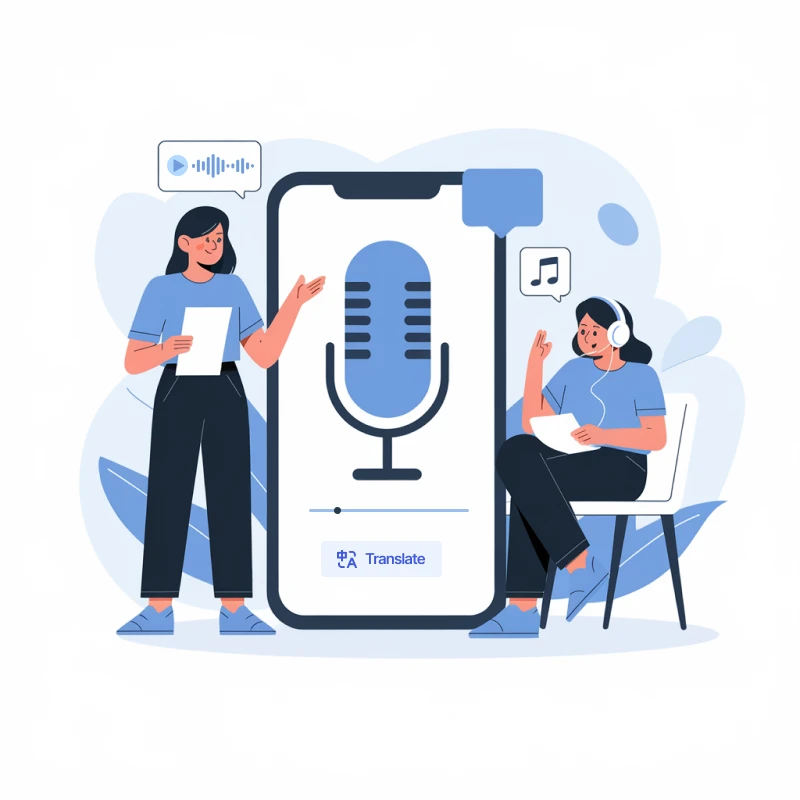 Transmonkey voice translator Illustration