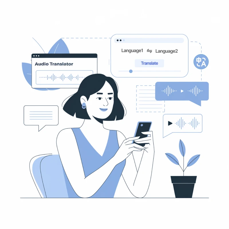 Transmonkey voice translator Illustration