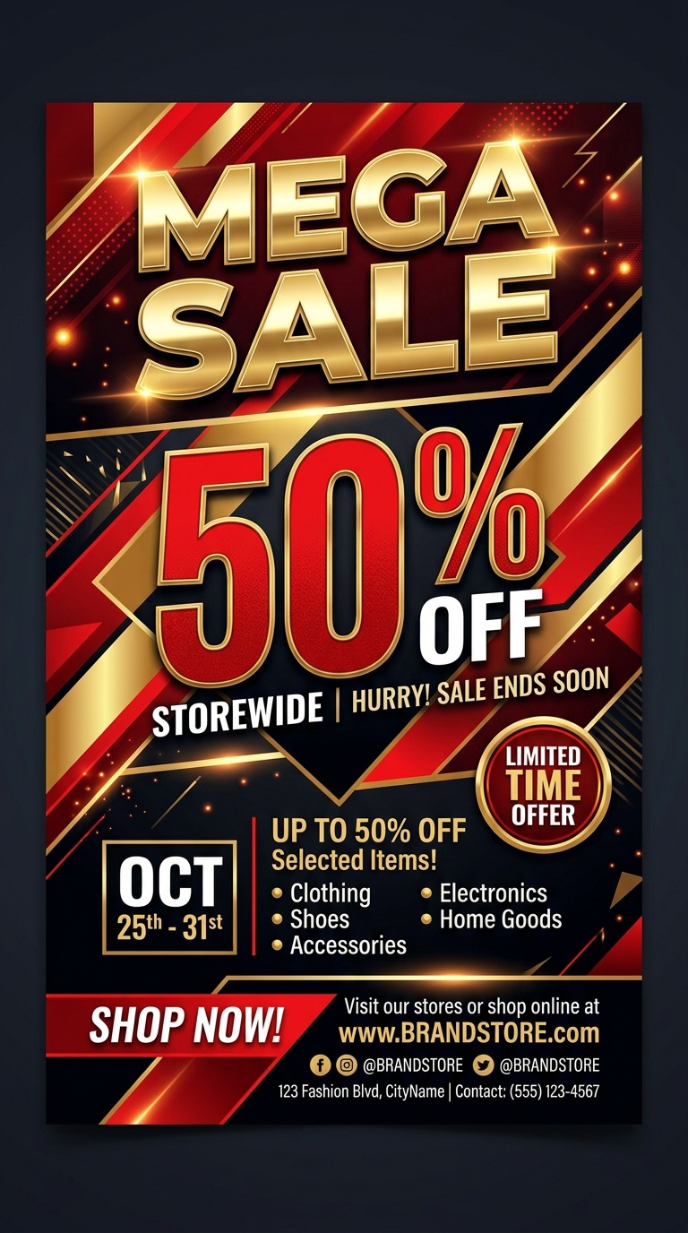 AI generated sale flyer example