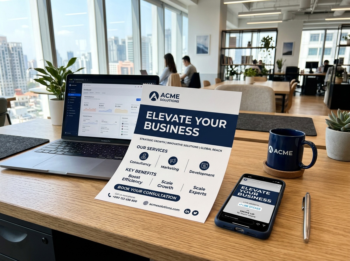 AI generated business flyer