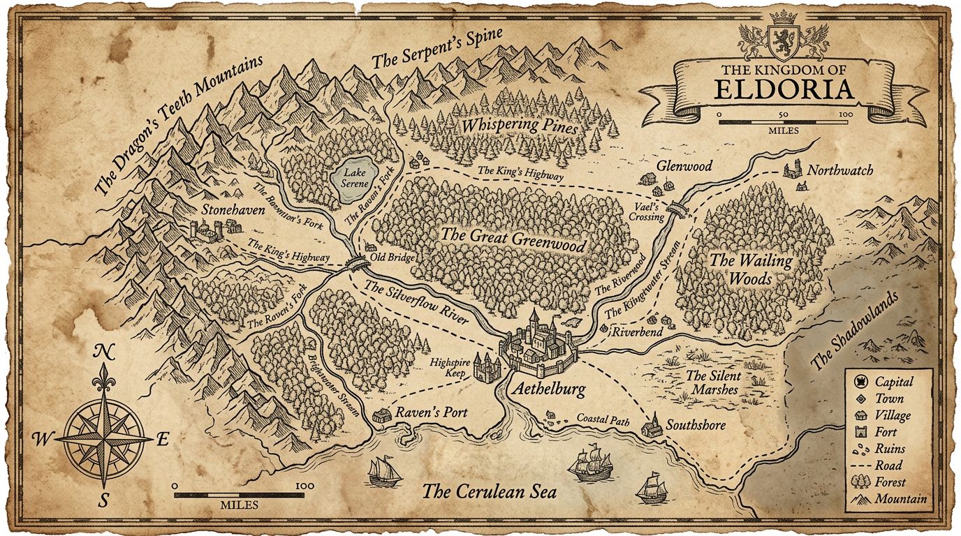 AI generated fantasy region map example