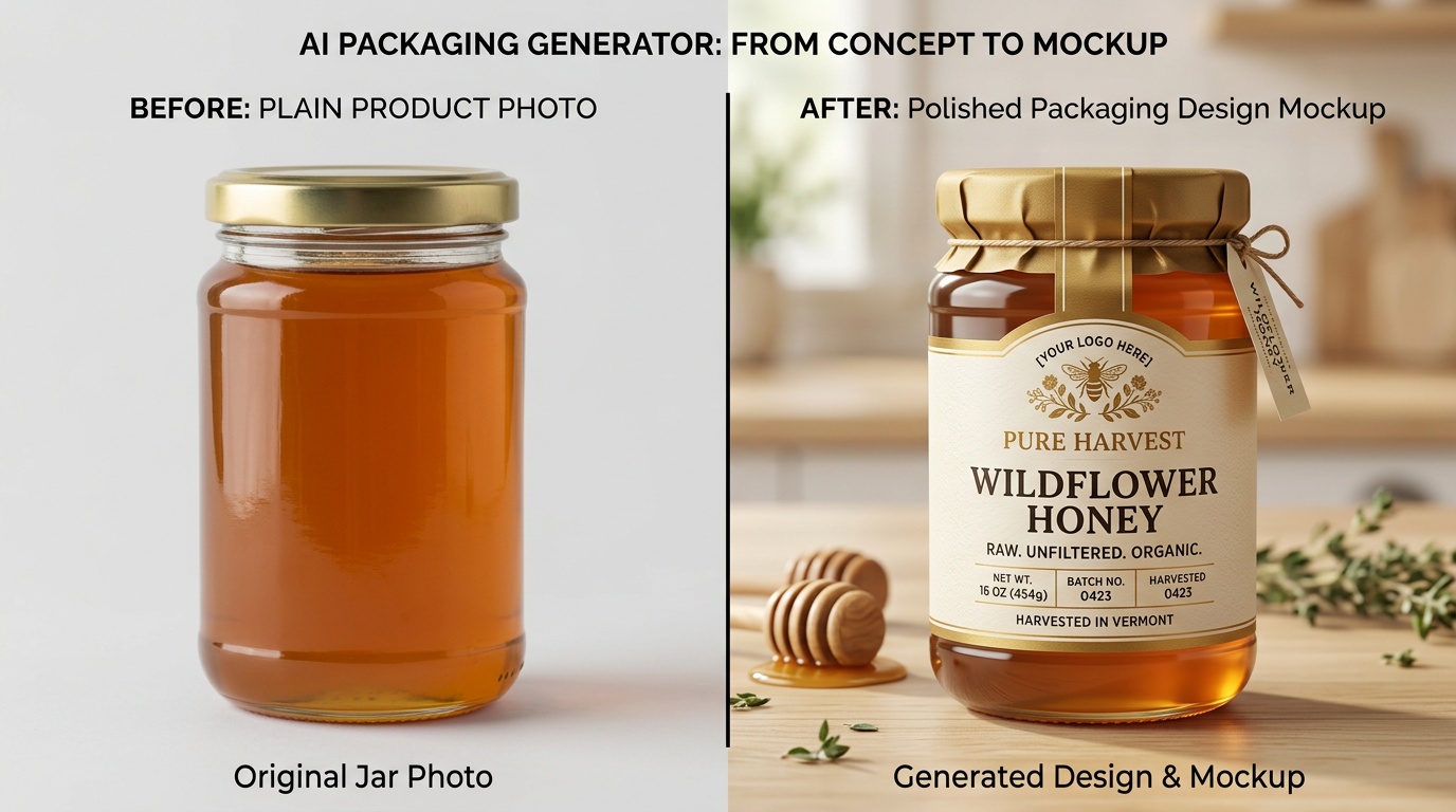 AI packaging design from product photo