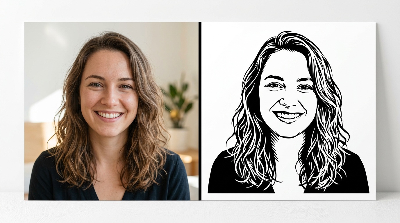 Загрузка фото и создание черно-белого трафарета