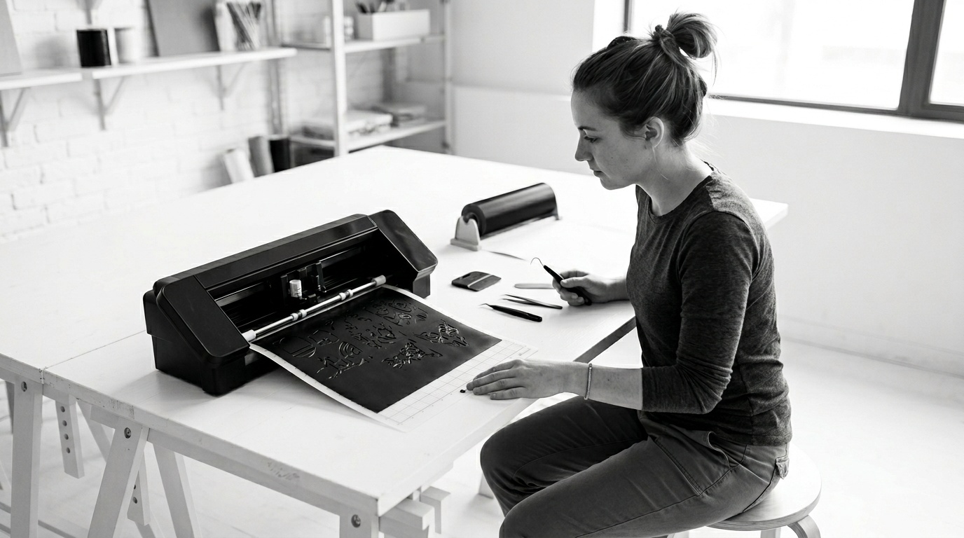 Результат трафарета для проектов Cricut и винила