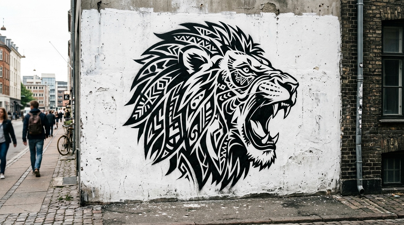 Шаблон трафарета для аэрозольной краски и настенной живописи