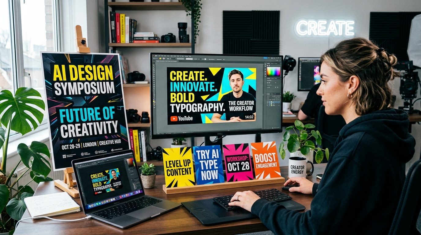 AI 字体海报标题示例