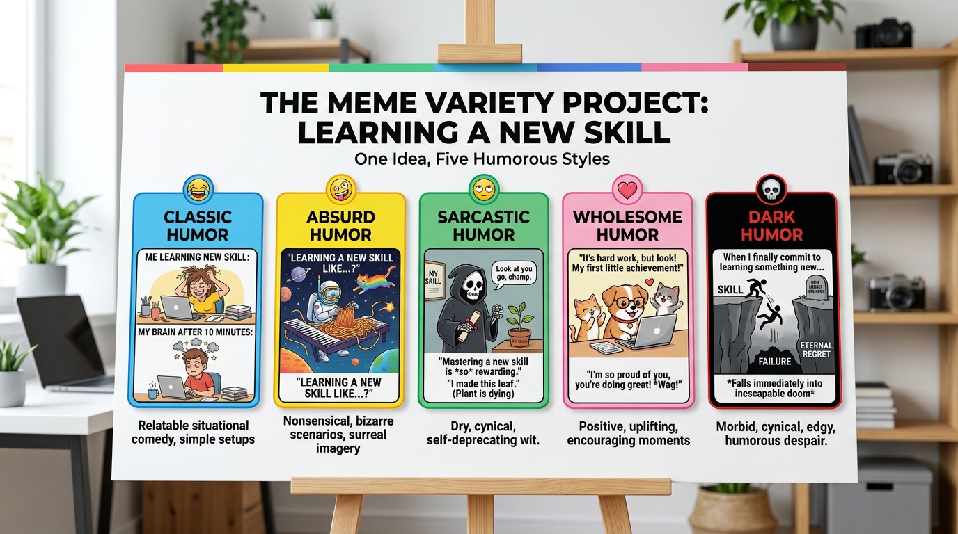 Different meme styles generated by AI