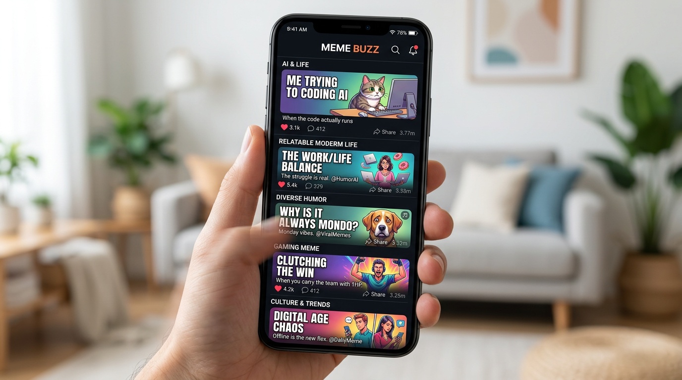 AI meme sample with situational joke