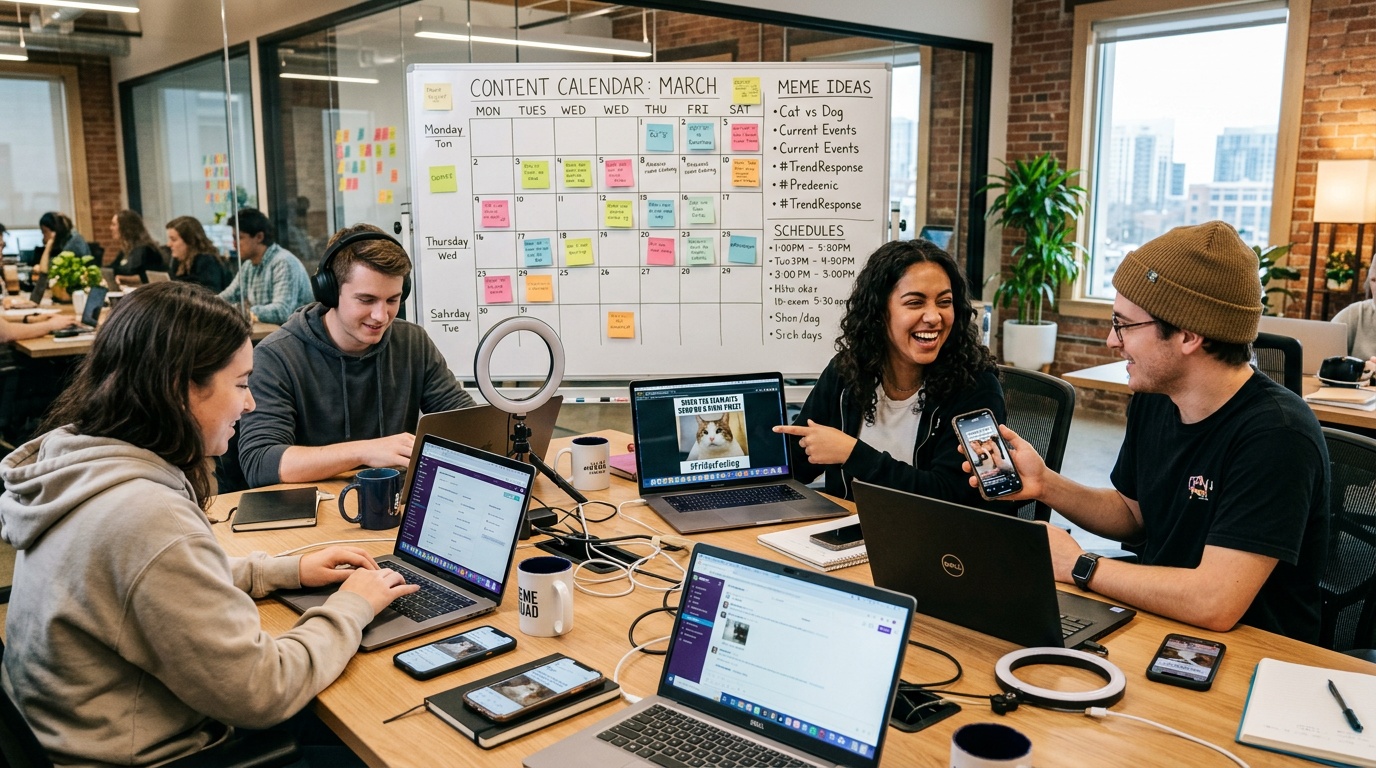 AI meme for daily social posting workflow