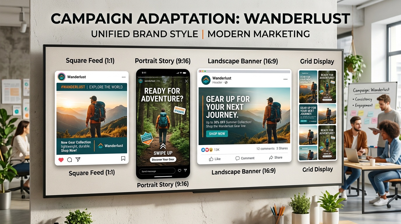 פלט פוסטר לרשתות חברתיות בינה מלאכותית