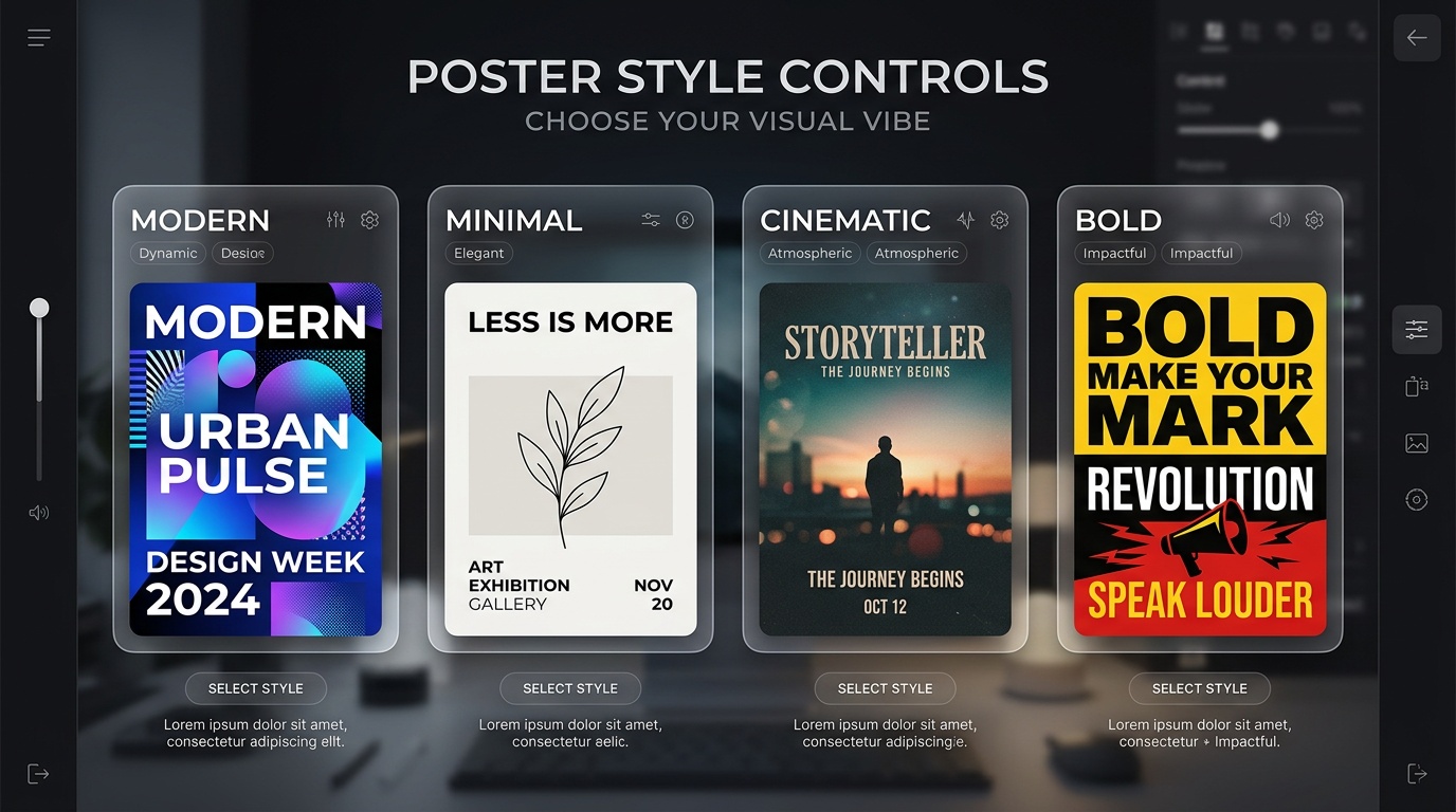 פלט פוסטר בסגנון קולנוע בינה מלאכותית