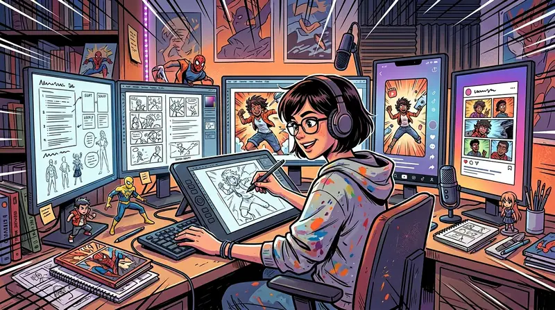 דוגמה לצינור סיפור לקומיקס