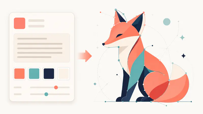 Prompt field describing a vector illustration concept