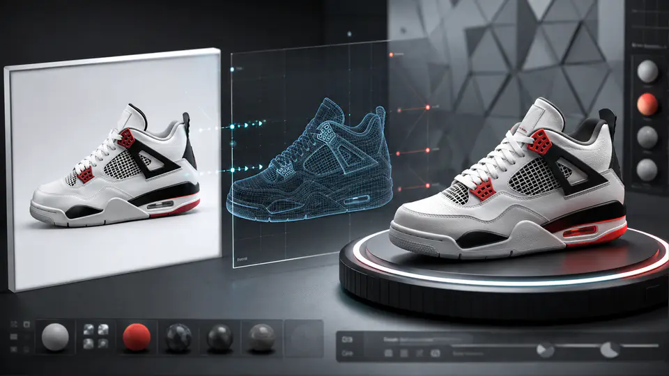 Select the sneaker 3D model example