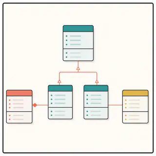 Thumbnail of a person, student, and teacher class diagram example