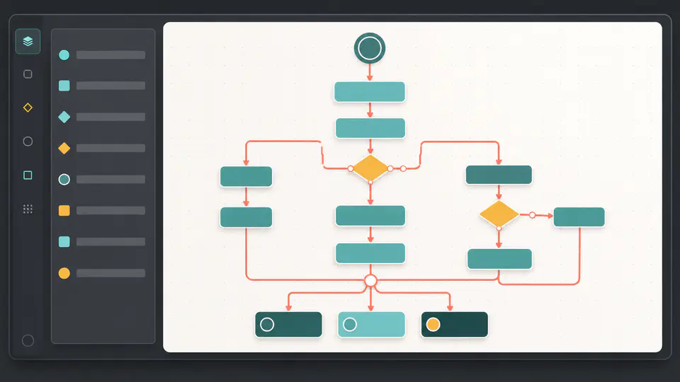 AI-generated onboarding flowchart with connected decision steps