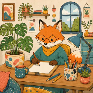 Colorful doodle illustration style preview