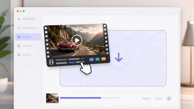 Uploading an MP4 video to the AI Video Upscaler