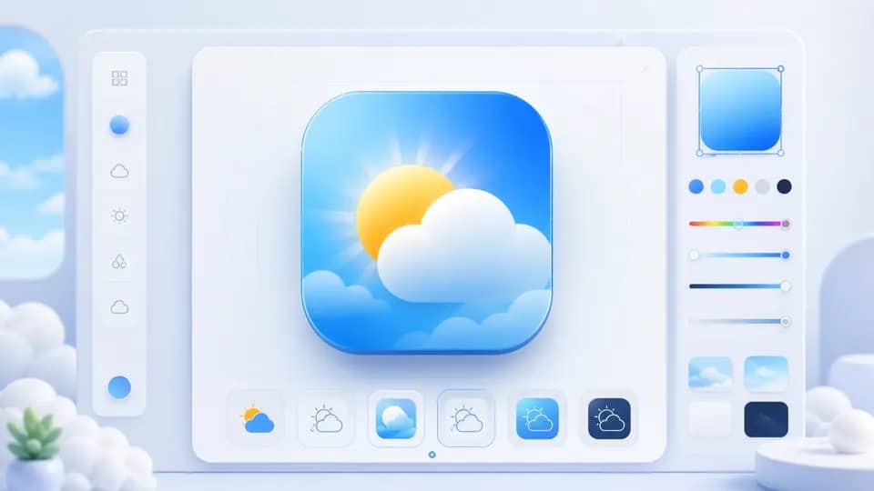 AI generated weather app icon concept