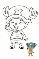 Coloring Page: Adorable Chopper in Action
