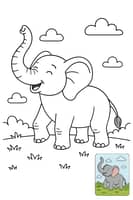 Majestic Elephant Coloring Page