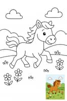 Majestic Horse Coloring Page