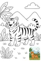 Majestic Tiger Coloring Page