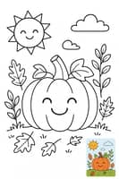 Pumpkin Coloring Page: Harvest Fun Awaits