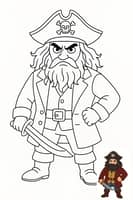 Unleash Your Creativity with Blackbeard Coloring Page