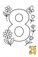 Vibrant Educational Number 8 Coloring Page for Learning