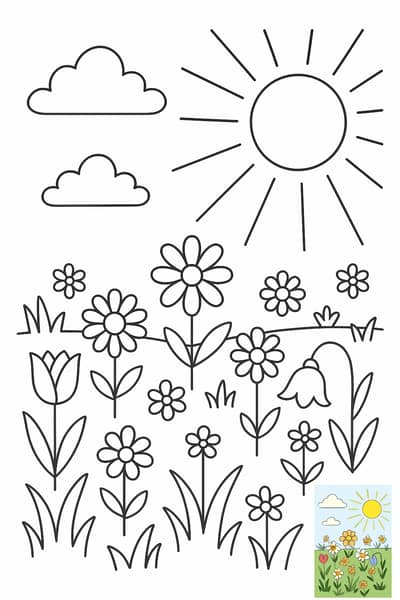 sunny coloring pages for kids