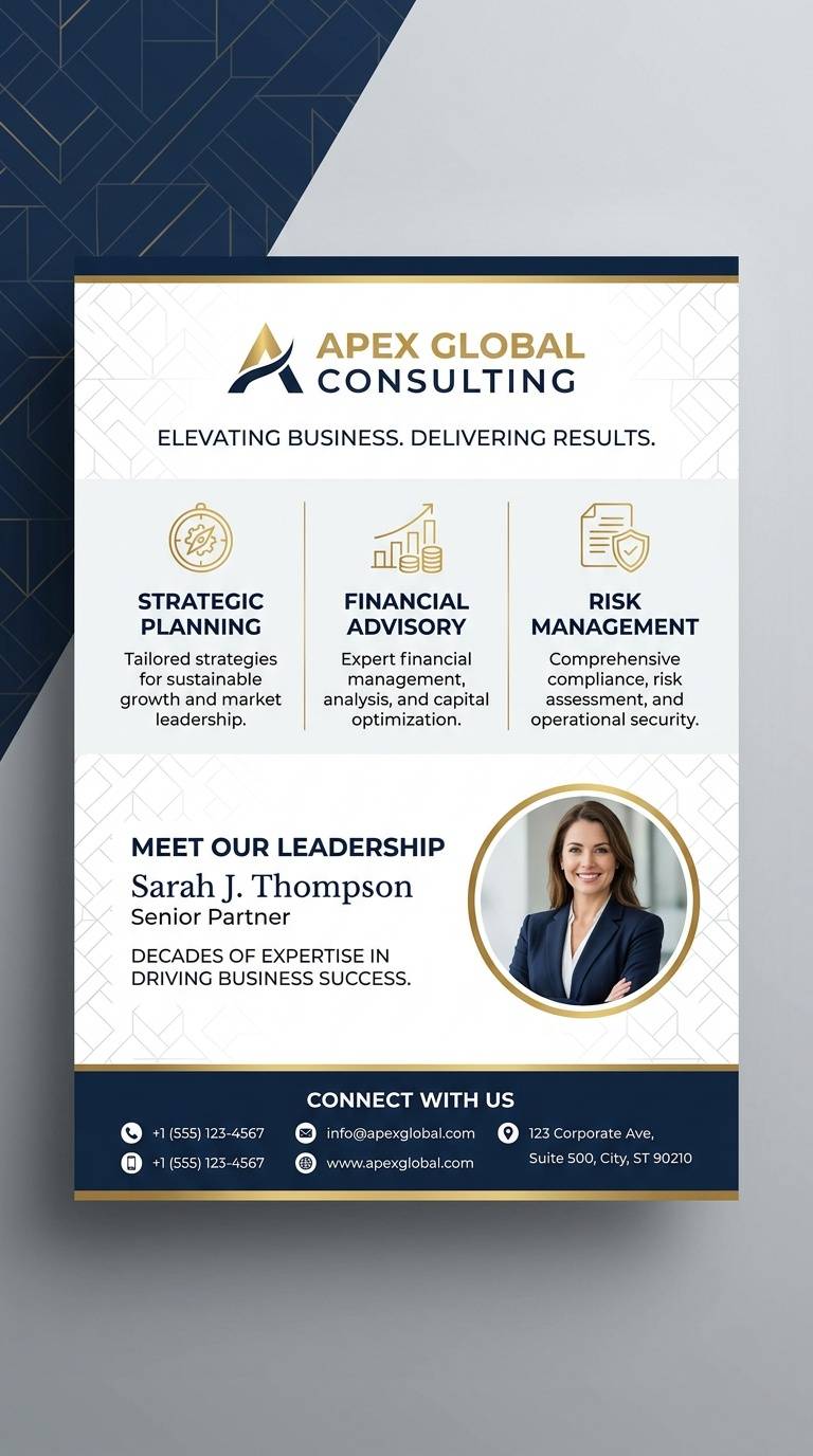 דוגמה לפלייר עסקי שנוצר על ידי AI