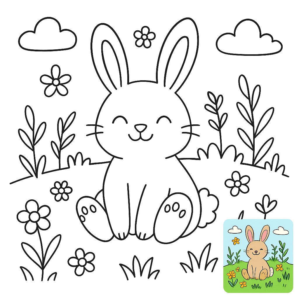 Hop into Joy with Our Bunny Coloring Page