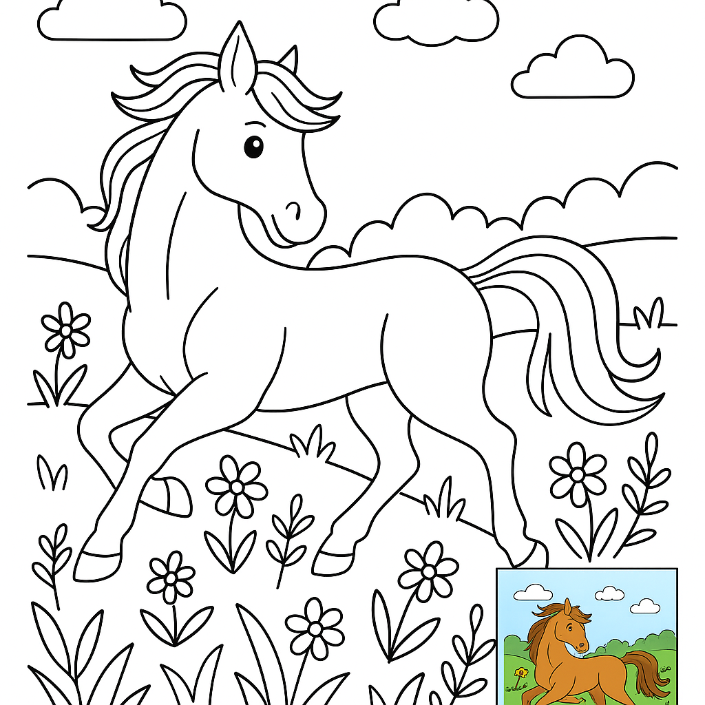 Majestic Horse Coloring Page