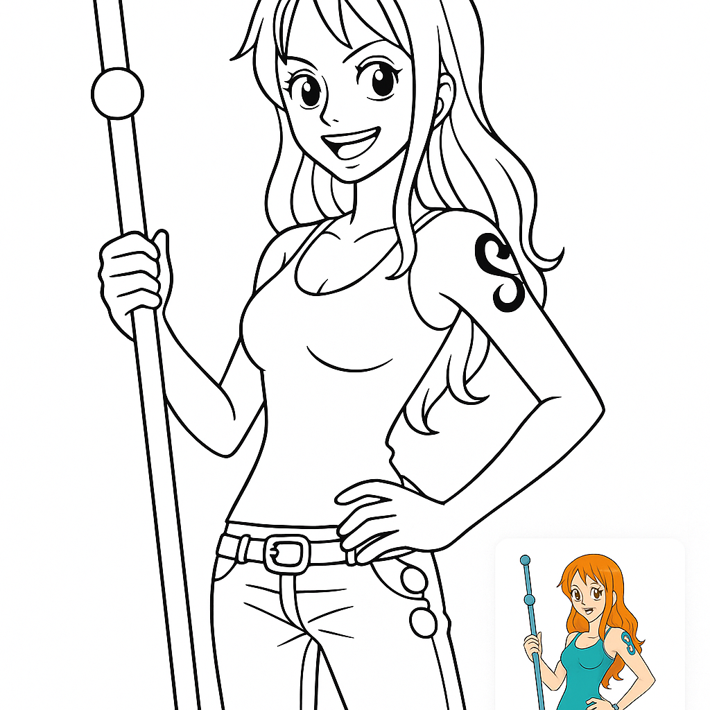 Nami Adventure Coloring Page