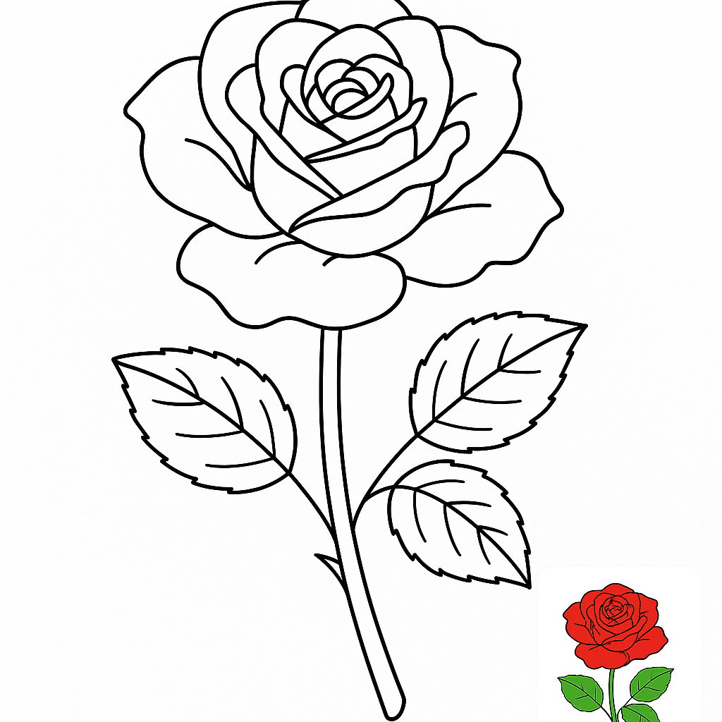 Roses Coloring Page: A Bloom of Creativity