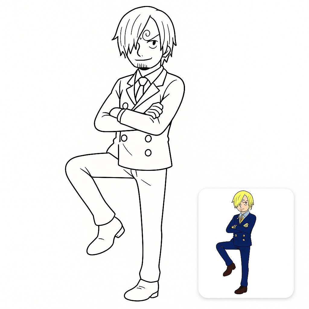 Sanji Coloring Page