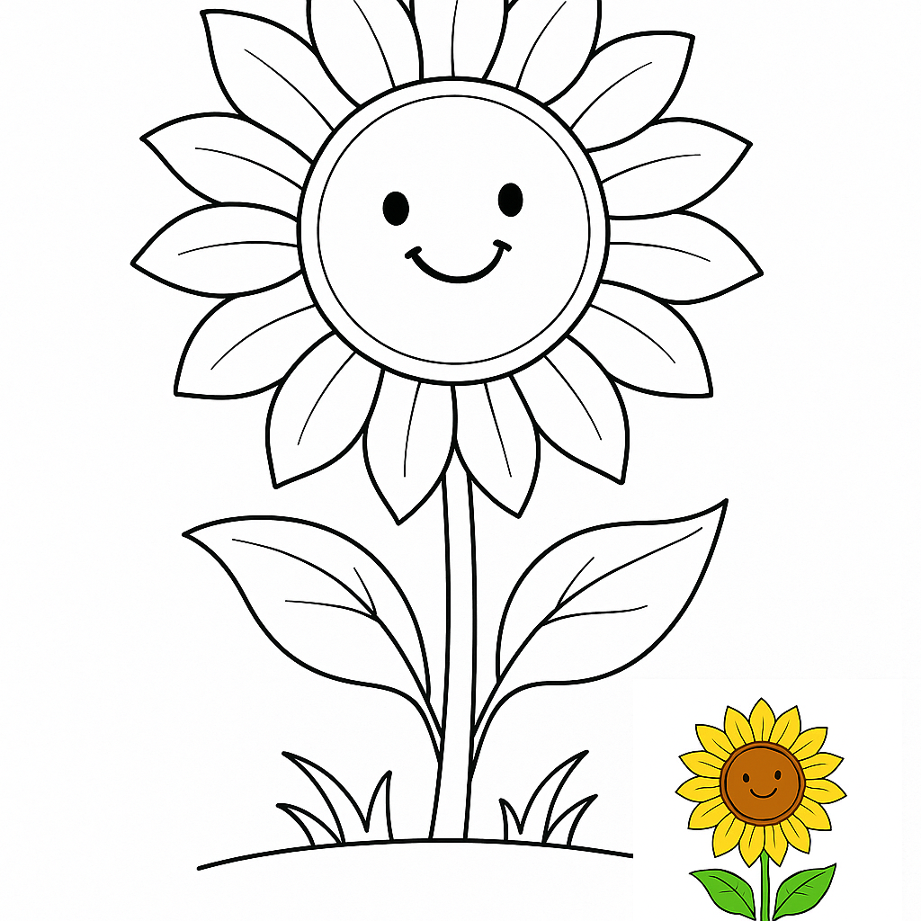 Sunflower Coloring Page: Brighten Your Day