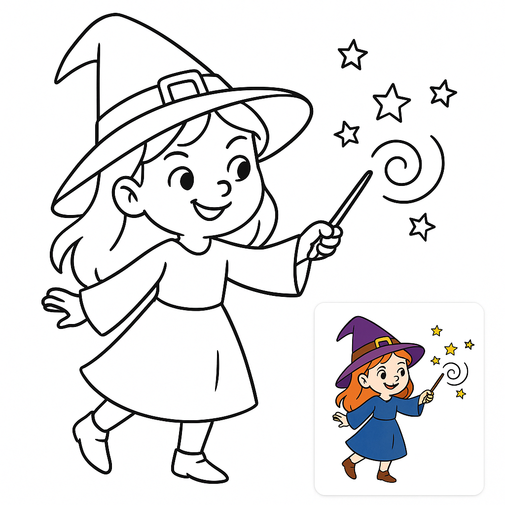 Witch Coloring Page: Add Magic to Your Art