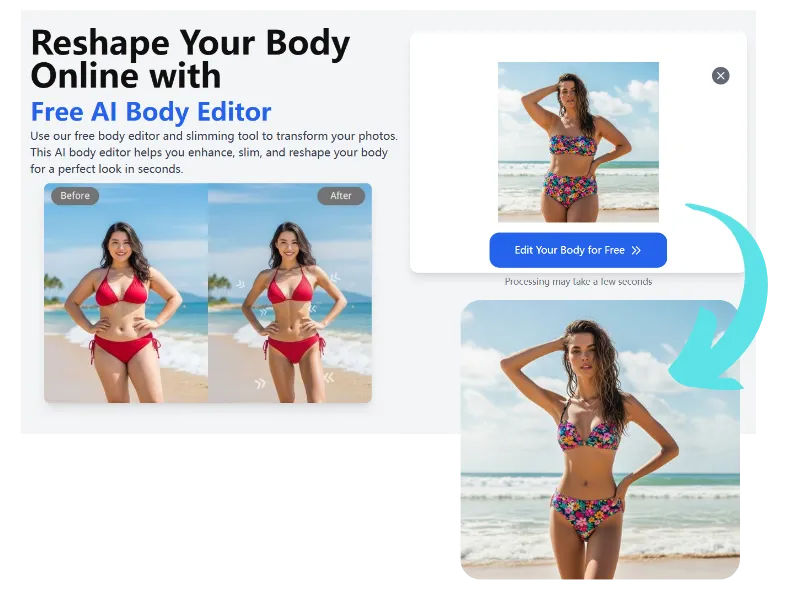 Instant body editing results with image slimmer