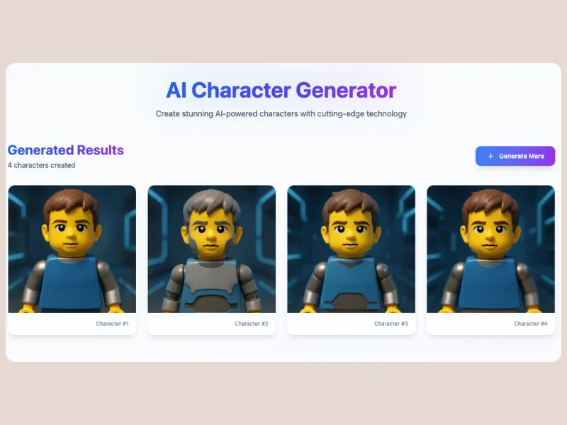 Download or share your AI character