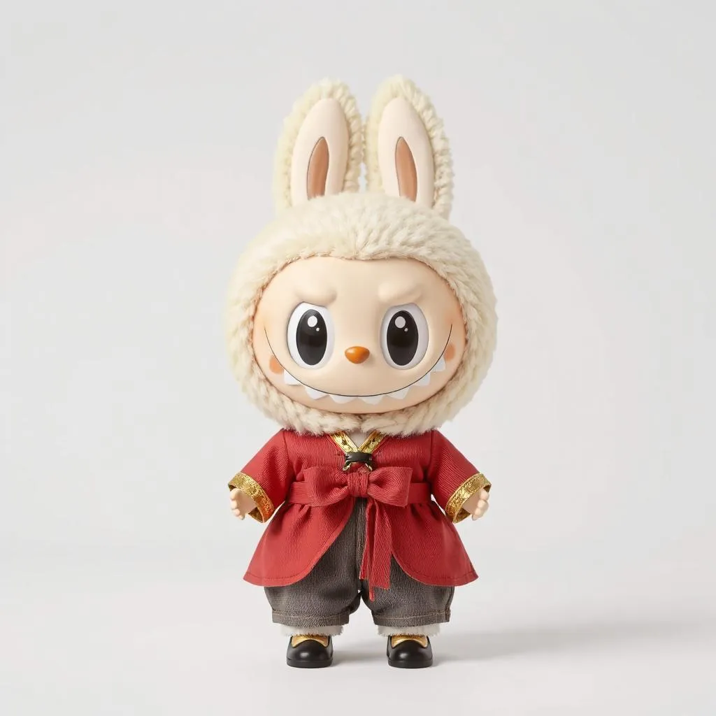 Standard Labubu doll with its characteristic big eyes and ears