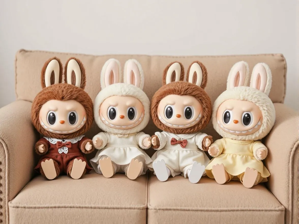Labubu Doll Generator generate four labubu dolls