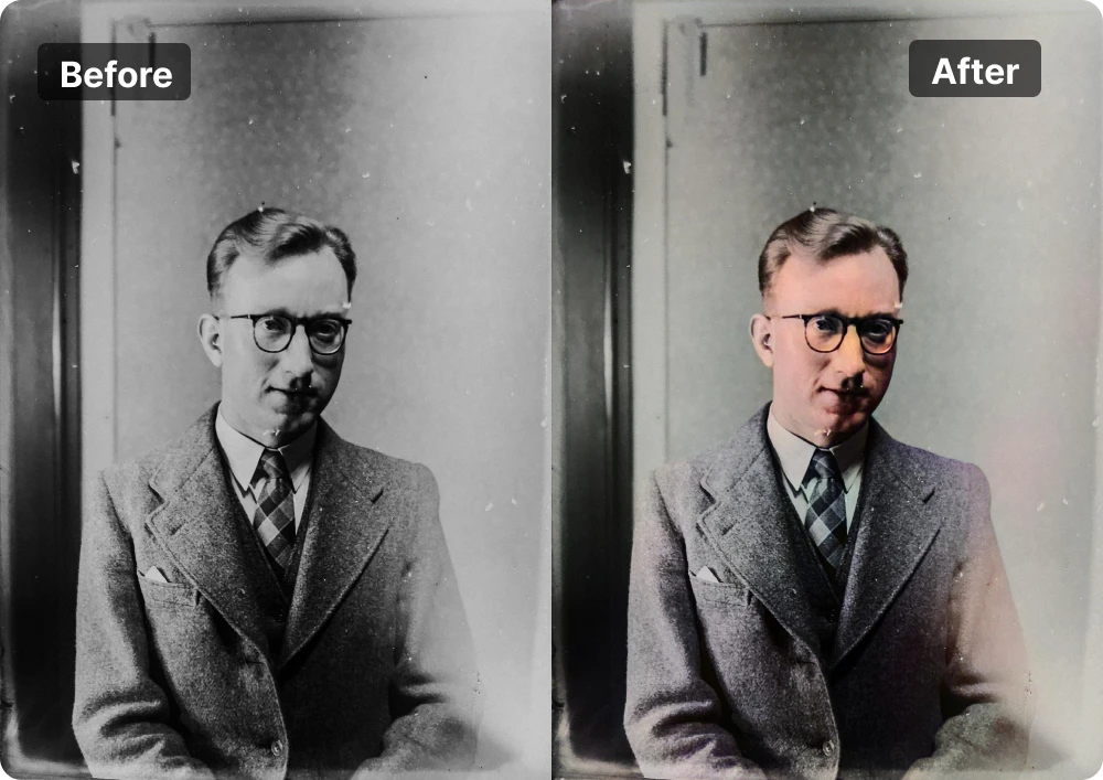 Repair Old Photo Scratches and Damages with AI Speed