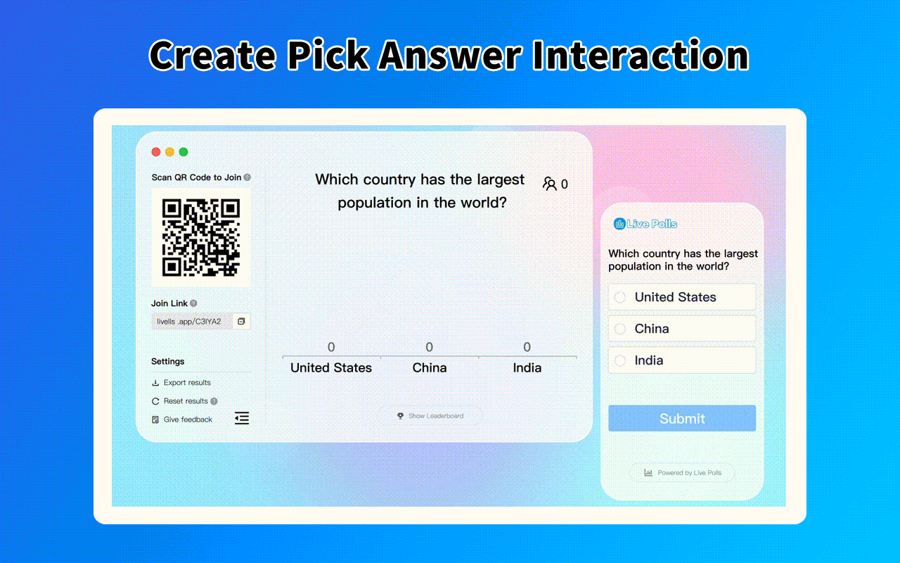 Create Pick Answer Interaction